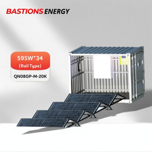 Bastions Energy Power SPV Solar PV Container QN08GP-M-20K 595W*34 (Rail Type)